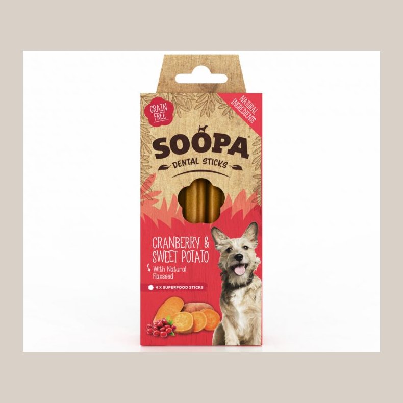 SOOPA Dental Sticks Cranberry &amp; Sweet Potato 100g