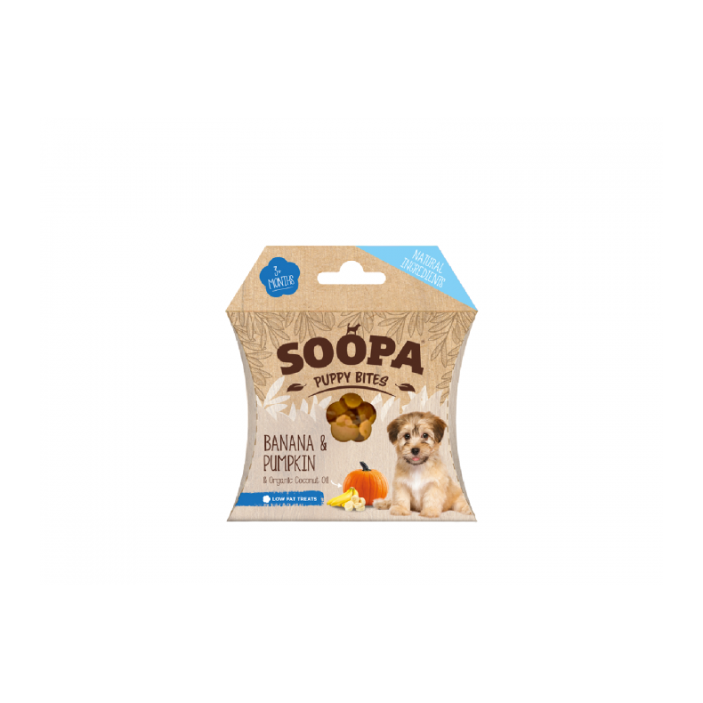 SOOPA Puppy Bites Banana &amp; Pumpkin 50g