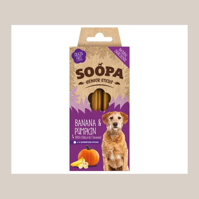 SOOPA Senior Sticks Banana &amp; Pumpkin 100g